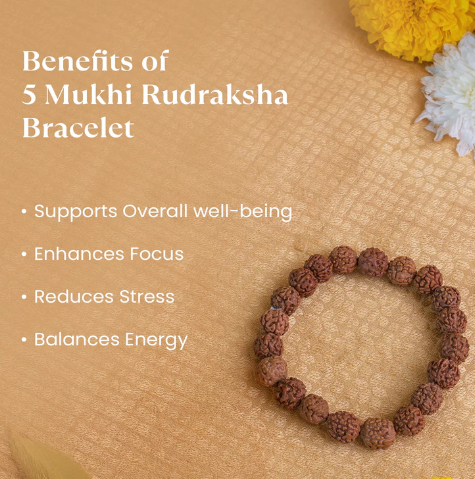 5 Mukhi Rudraksha Bracelet