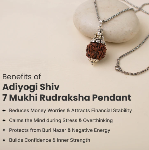 Adiyogi Shiv 7 Mukhi Rudraksha Pendant