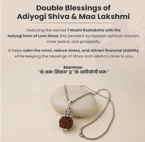 Adiyogi Shiv 7 Mukhi Rudraksha Pendant
